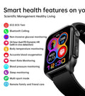 New ECG+PPG Bluetooth Call 1.96Inch Smart Watch Men Blood Sugar Pressure Health Heart Rate Fitness Man Sport Smartwatch for Ios Android