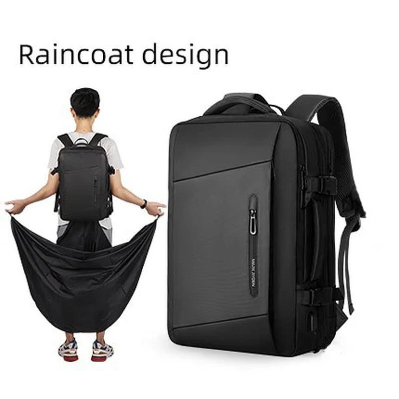 17 Inch Laptop Backpack Expandable Men Business Carry-On Flight Approved 40L Travel Backpack