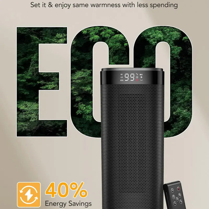 Idoo Space Heaters for Indoor Use 1-24H Timer Eco and Fan Mode 1500W