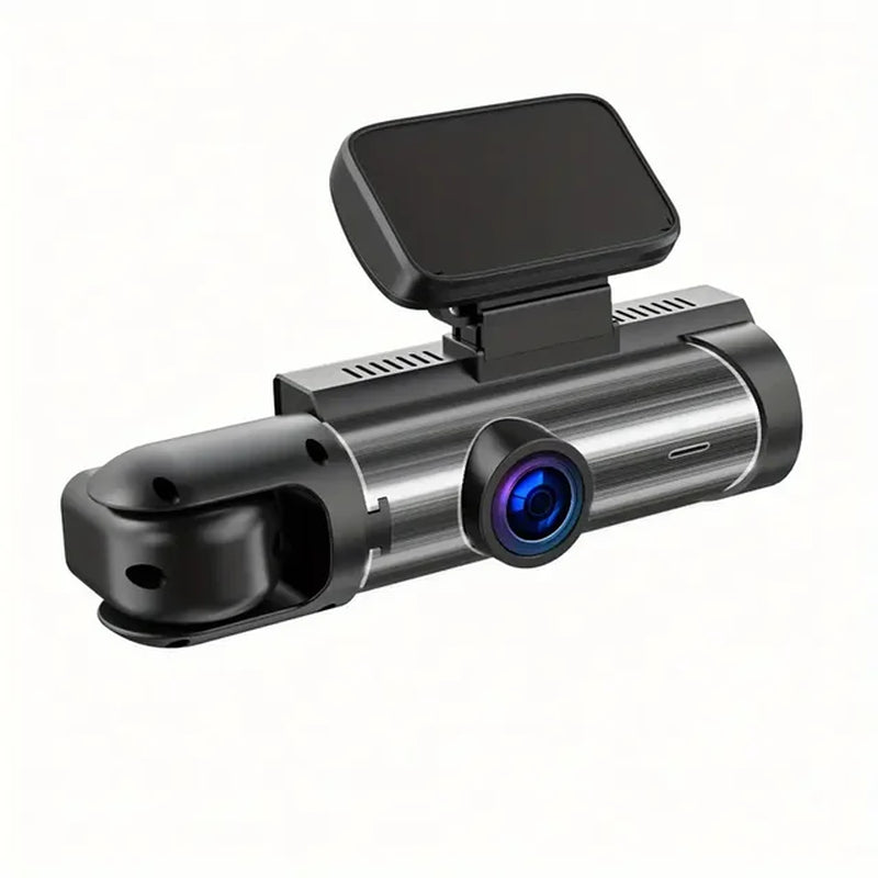 "Ultimate Dual Camera Dash Cam: 1080P Front & Interior Car Camera with Night Vision and Loop Recording"