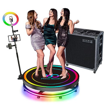 "Ultimate 360 Photo Booth: Capture Every Angle at Events and Parties with Rotating Camera