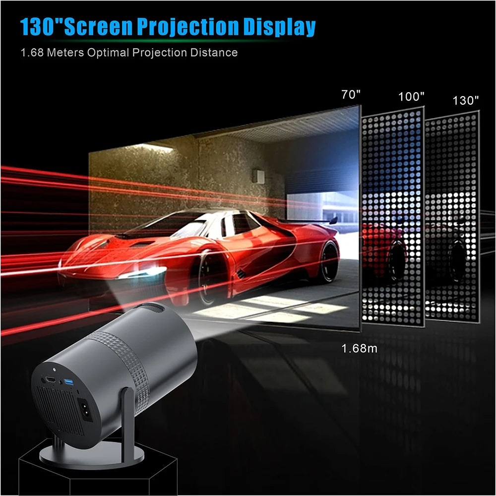 Projector 4K Movie HD TV HDMI P300 Android 11 Wifi 200ANSI BT5.1 720P Office Home Theater Mini Portable Outdoor Cinema