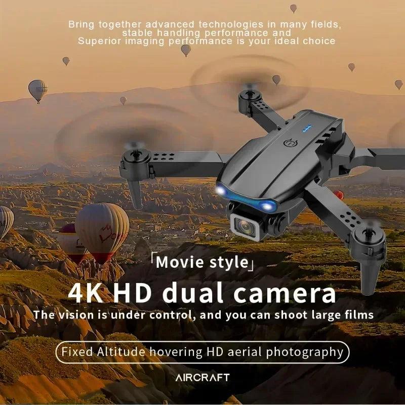 WIFI FPV E99 Pro Three-Sided Obstacle Avoidance Fixed Height Dron Mini Drone Professional Foldable RC Quadcopter HD Camera