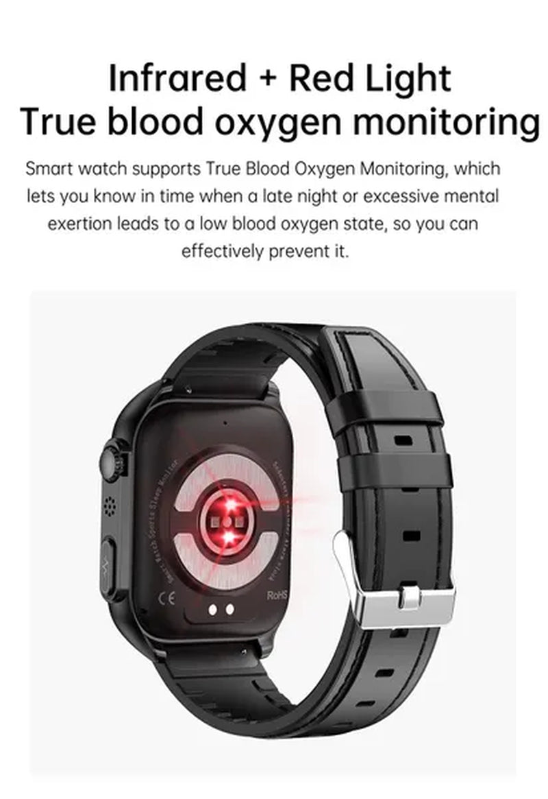 New ECG+PPG Bluetooth Call 1.96Inch Smart Watch Men Blood Sugar Pressure Health Heart Rate Fitness Man Sport Smartwatch for Ios Android