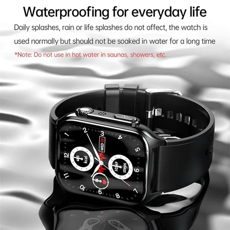 New ECG+PPG Bluetooth Call 1.96Inch Smart Watch Men Blood Sugar Pressure Health Heart Rate Fitness Man Sport Smartwatch for Ios Android