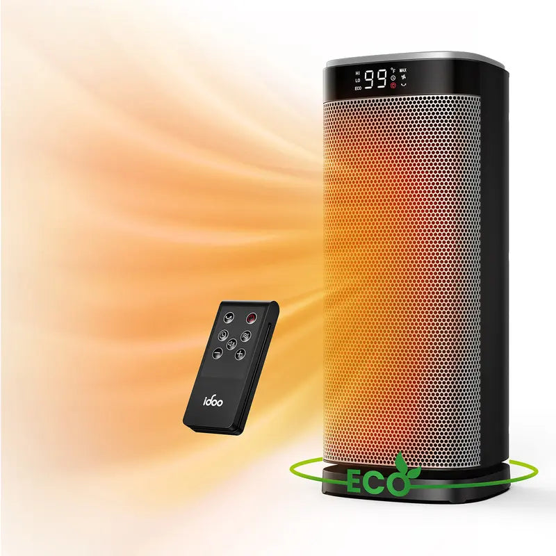 Idoo Space Heaters for Indoor Use 1-24H Timer Eco and Fan Mode 1500W