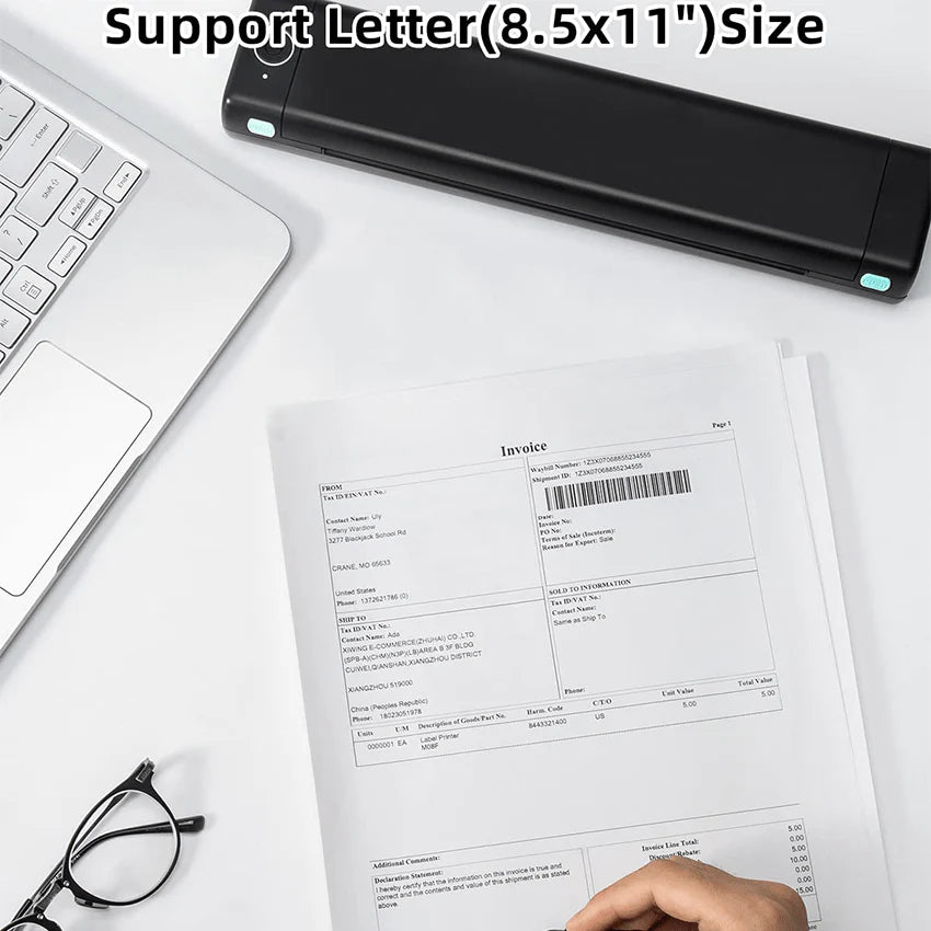 M08F Letter & A4 Portable Printer