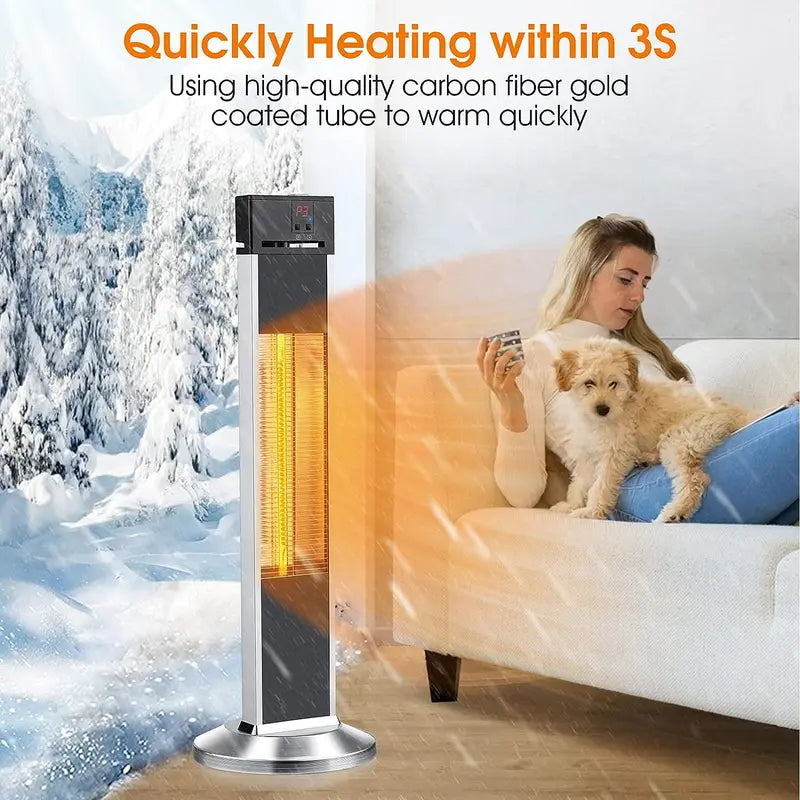 Space Heater for Indoor Use Large Room - Air Choice 1500W Room Heater with 3S Quick Heating/Safe Infrared Heater with 3 Modes/Super Quiet Portable Heater Garage, Electric Outdoor Heaters for Patio Garage Heater