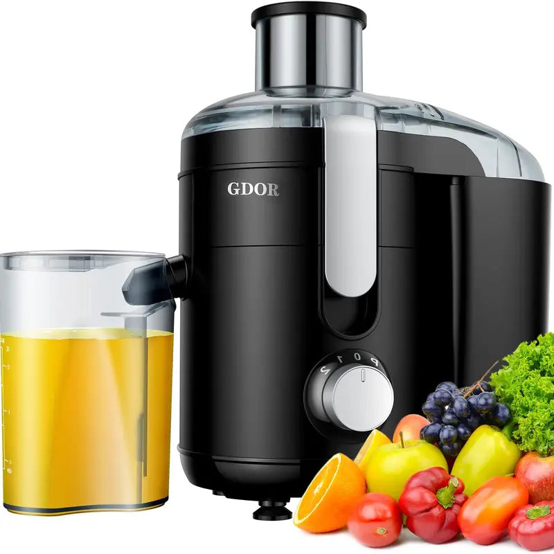 [Best Seller] Juicer with Titanium Enhanced Cut Disc, Dual Speeds Centrifugal Extractor Machines with Optional 2.5"/3” Feed Chute, for Fruits and Veggies, Anti-Drip, Includes Cleaning Brush, Bpa-Free