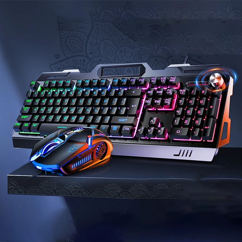 USB RGB Gamer Keyboard Gaming Keyboard and Mouse Headphone Gamer Kit Backlit Wired Computer Keyboard Set for Pc Laptop 3 In1