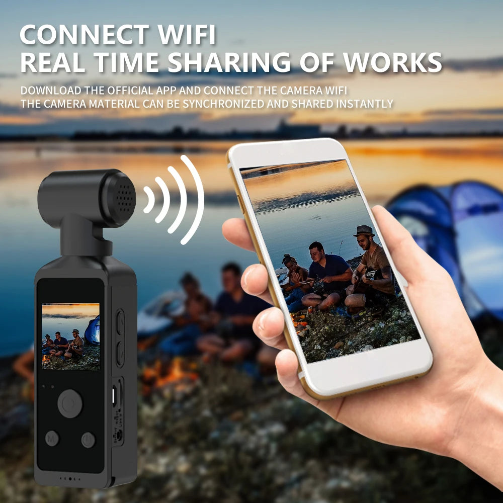 "Ultimate 4K Pocket Action Camera: Capture Every Adventure with 270° Rotatable Lens, Wifi Connectivity, Waterproof Case, and Helmet Mount - Perfect for Vlogging, Sports, Travel, and Biking!"